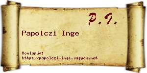Papolczi Inge névjegykártya